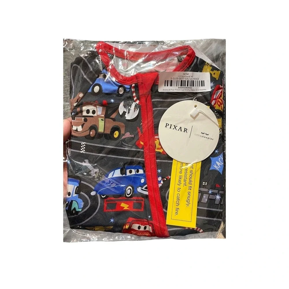 Little Sleepies Shorty Zippy Grey Cars Piston Cup Baby 6-12 Months Disneycore